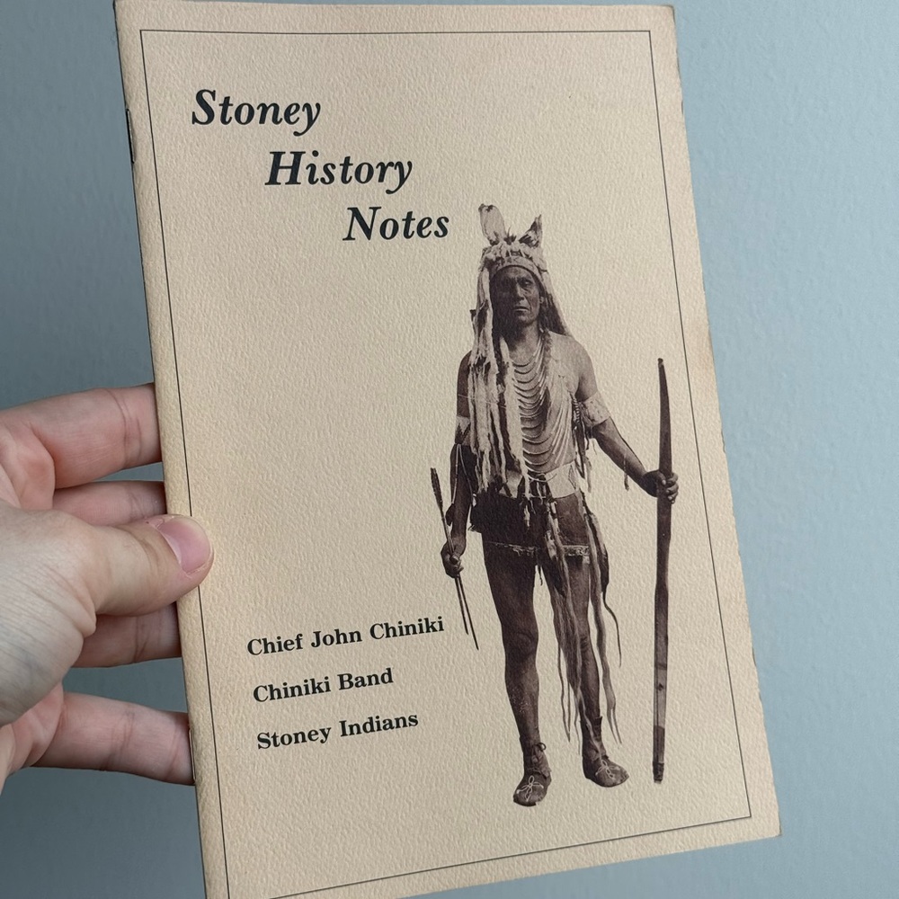 Vintage Stoney History Notes Booklet by Stoney Indians Canadian History